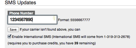 International SMS